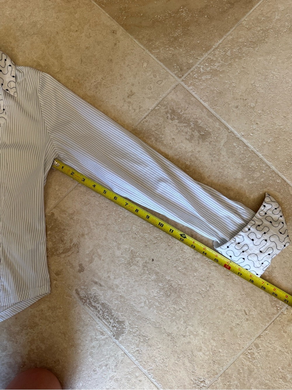 Rayure Paris White Pinstripe Embroidered Button Front Blouse - Picture 11 of 14